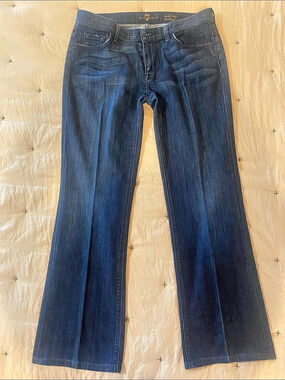 for all mankind Mid Rise Bootcut Jeans Blue Waist 32